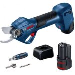 Outils de jardinage - s�cateur sans fil 12v, 2 batteries 3. 0 ah, chargeur 06019k1021 - bosch