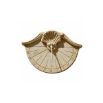 Cadran solaire vertical en pierre - motif coquille