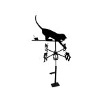 Girouette chat grand modèle + support universel Girouette chat grand modèle + support universel