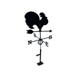 Girouette coq en fer forgé grand modèle + support universel Girouette coq en fer forgé grand modèle + support universel