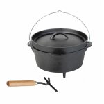 Outils et nature - marmite chaudron traditionnelle en fonte petit modèle 3 litres Outils et nature - marmite chaudron traditionnelle en fonte petit modèle 3 litres
