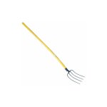 Outils perrin - fourche  fumier douille 4 dents manche composite courbe 135