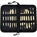 Outils de poterie, 14 pi�ces outils de poterie en argile en bois et en acier inoxydable, outils de sculpture, ...