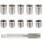 Outil de r�paration de filetage de bougie d'allumage boulon m10x1. 0 + m12x1. 0 kit de mat�riel d'accessoires ...