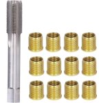 Outils de r�paration de trou de filetage de bougie d'allumage, 12 inserts filet�s m14 x 1, 25, un taraud ...