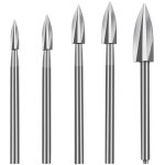 Outils de sculpture sur bois pour outil rotatif, 5 pi�ces hss outils pour le travail du bois jeu de forets ...