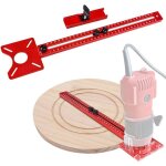 Outils de travail du bois 3 en 1 : gabarit de d�fonceuse r�glable pour rainure de fraisage, gabarit de ...