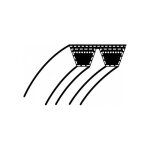 1134 - 9049 - 01 - courroie double pour tondeuse autoporte stiga - wolf