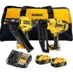Outillage - set cloueuse de menuiserie et cloueuse de finition sans fil 18 v, 2 batteries xr 5, 0 ah, ...