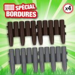 Bordure de jardin lot de 4 pices attachables