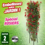 Outiror - tuteur en colonne pour rosier et autre plante grimpante, en m�tal, hauteur 2 m�tres