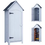 Outsunny - armoire abri de jardin remise pour outils 3 �tag�res porte loquet toit pente bitum� dim. 77l ...