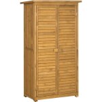 Outsunny - armoire de jardin abri jardin remise pour outils sur pied 2 tagres portes persiennes toit ...