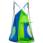 Balan�oire nid d'oiseau ronde balan�oire panier � 1 x 1, 8h m - tente amovible incluse - 4 anneaux inclus ...