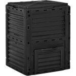 Outsunny - composteur de jardin 300l - grande porte et couvercle - aération optimale - polypropylène ... Outsunny - composteur de jardin 300l - grande porte et couvercle - aération optimale - polypropylène ...