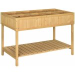 Outsunny - jardinire sur pieds carr potager avec tagre dim. 110l x 46l x 76h cm 8 compartiments & ...