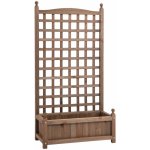Outsunny - jardinière avec treillis - bac à fleurs - jardinière sur pied - dim. 64l x 28l x 120h cm inserts ... Outsunny - jardinière avec treillis - bac à fleurs - jardinière sur pied - dim. 64l x 28l x 120h cm inserts ...