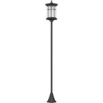 Lampadaire solaire led ext�rieur sur pied h. 184 cm noir