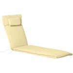Matelas bain de soleil dhoussable - coussin de transat - matelas de chaise longue - 198 x 53 x 5 cm ...