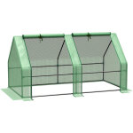 Mini serre de jardin serre  tomates dim. 180l x 90l x 90h cm acier pe haute densit 140 g / m anti ...