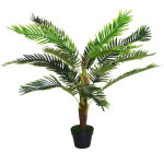 Outsunny - palmier artificiel hauteur 123 cm arbre artificiel dcoration plastique fil de fer pot inclus ...