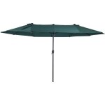 Parasol de jardin xxl parasol grande taille 4, 6l x 2, 7l x 2, 4h m ouverture fermeture manivelle acier ...