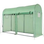 Outsunny - serre de jardin serre  tomates dim. 3l x 1l x 2h m 2 portes zippes droulantes 4 fentres ...