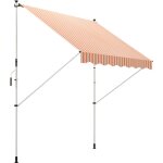 Store banne manuel r�tractable 3l x 1, 5l m inclinaison et hauteur r�glable installation rapide m�tal ...