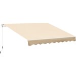 Store banne manuel r�tractable aluminium polyester imperm�abilis� 3l x 2, 5l m beige
