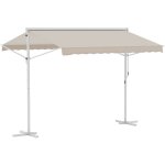 Store double pente manuel r�tractable inclinaison r�glable acier �poxy blanc polyester imperm�abilis� ...