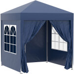 Tonnelle de jardin tente pliante barnum pop - up 2 x 2 m 4 parois latrales amovibles 2 fentres sac ...