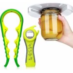Ouvre - bocal, kit ouvre - bouteille multifonction 6 en 1 avec poign�e en silicone facile � utiliser ...