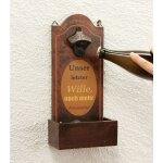 Ouvre - bouteille avec r�servoir � capsules ouvre - bi�re 32 cm ouvre - bouteille mural / type de produit: ...