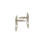 Ouvre&d�co - 2 poign�es de porte feuille cylindre, aluminium vieil argent entraxe 195 mm