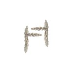 Ouvre&d�co - 2 poign�es de porte feuille verrou condamnation, aluminium vieil argent entraxe 195 mm