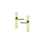 Ouvre&d�co - 2 poign�es de porte pianosa verrou condamnation, aluminium f2 entraxe 195 mm