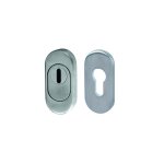 Ouvre&deco ? lot de 2 rosaces ovales de s�curit� pour cylindres ? acier inoxydable finition mat ? protection ...