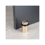 Ouvre&deco ? but�e de porte cylindrique rehauss�e en laiton dor� poli brillant ? anneau caoutchouc noir ...