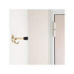 Ouvre&deco ? but�e de porte murale crochet en zamak dor� poli ? embout caoutchouc noir absorbant chocs ...
