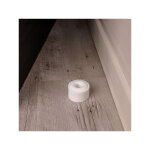 Ouvre&deco ? but�e de porte ronde en caoutchouc blanc 40mm ? fixation par vis � bois ? accessoires inclus ...