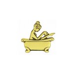 Ouvre&deco ? plaque signal�tique porte int�rieure 99 mm ? laiton poli ? pour salle de bain ? design �l�gant ...