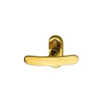 Ouvre&deco ? poign�e de fen�tre cr�mone laiton poli brillant ? entraxe 43mm ? dimensions plaque 26x66mm ...
