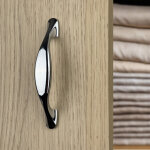 Ouvre&d�co - poign�e de meuble case, nylon chrome brillant entraxe 128 mm