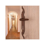 Ouvre&deco ? poign�e de porte d'entr�e celtique ? fer forg� rouille ? entraxe 195 mm ? compatible serrures ...