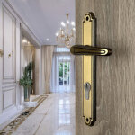 Ouvre&deco ? poign�es de porte vanessa laiton patin� ? entraxe 195 mm ? compatible avec serrures � relevage ...