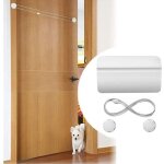 Ouvre - porte automatique pour chiens et chats, fermeture par sangle de chati�re, facilement r�glable, ...