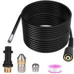 Ouylaf ? d�boucheur de canalisation 15m ? compatible nettoyeurs haute pression k�rcher k2 - k7 ? buses ...