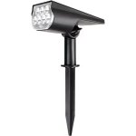 Projecteur solaire led, lampe de jardin solaire, applique murale extrieure, tanche ip65 pour jardin, ...