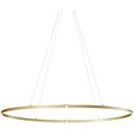 Ovallo - led suspension - 1 lumire - l 120 cm - laiton - design - clairage intrieur - salon i chambre ...