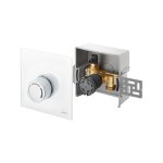 Oventrop contr�le de temp�rature de retour unibox blanc verre v�ritable blanc , avec vanne et thermostat ...